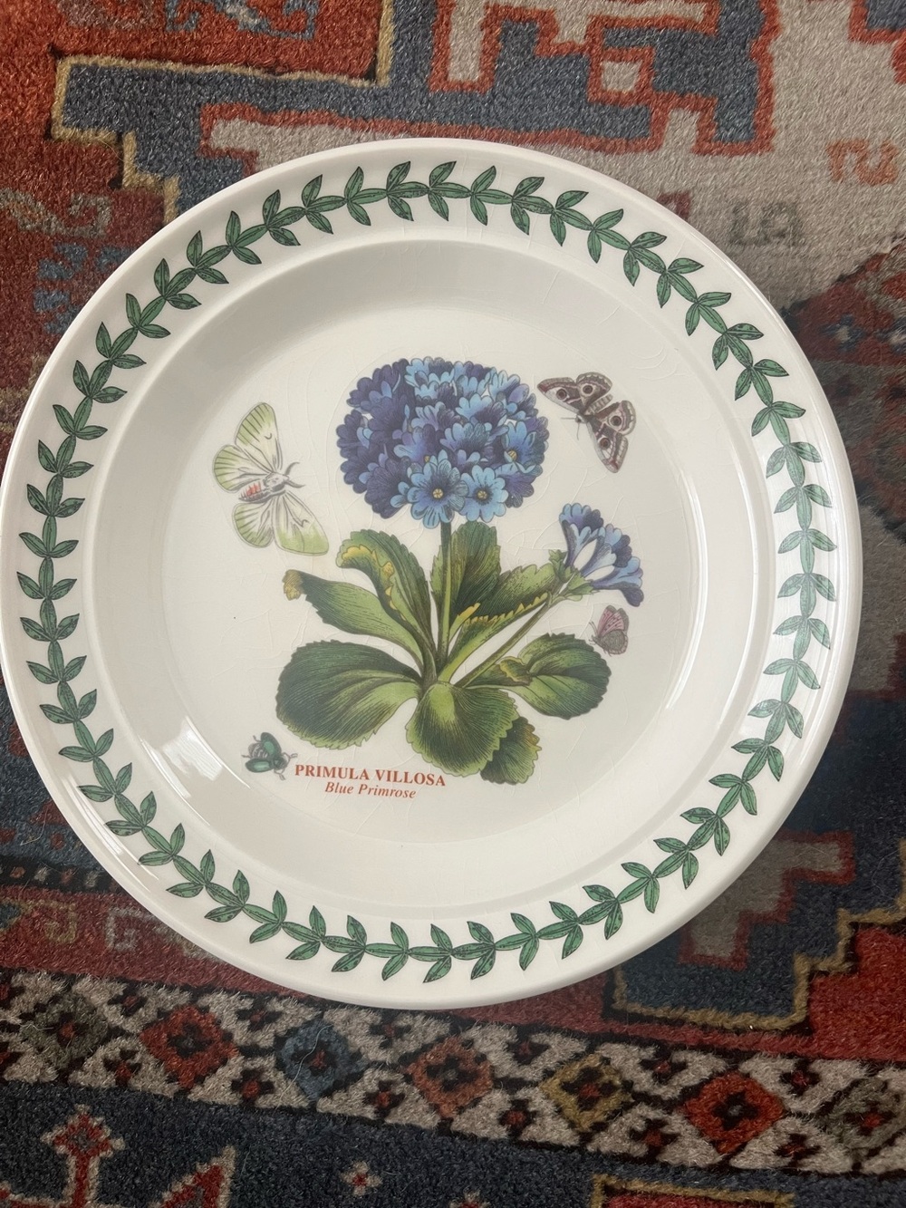 Portmeirion Botanic Garden side bread dessert plate Blue Primrose Primula villos